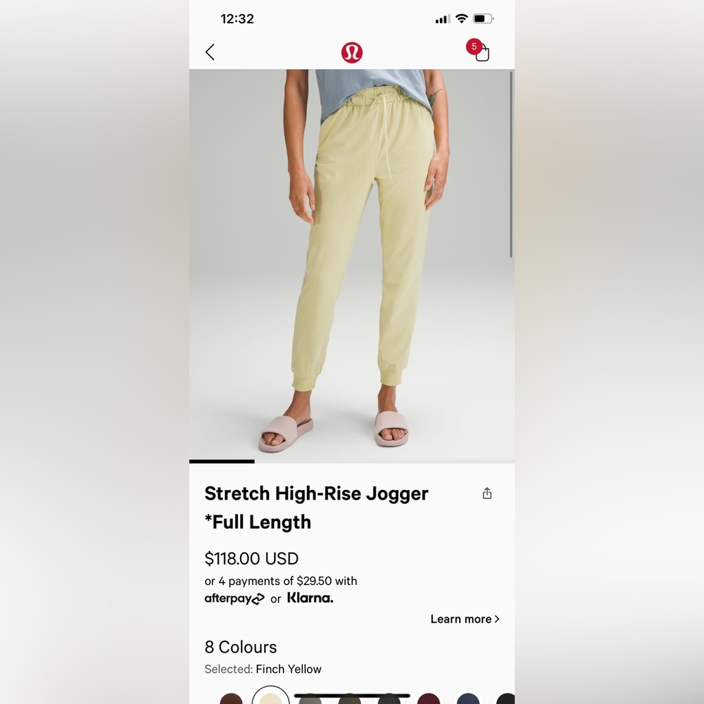 BNWT stretch high rise joggers
